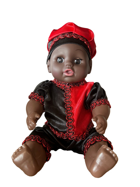 Muñeco Bebe Grande Y Muñeca Pequeña Y Gitanas En Caja