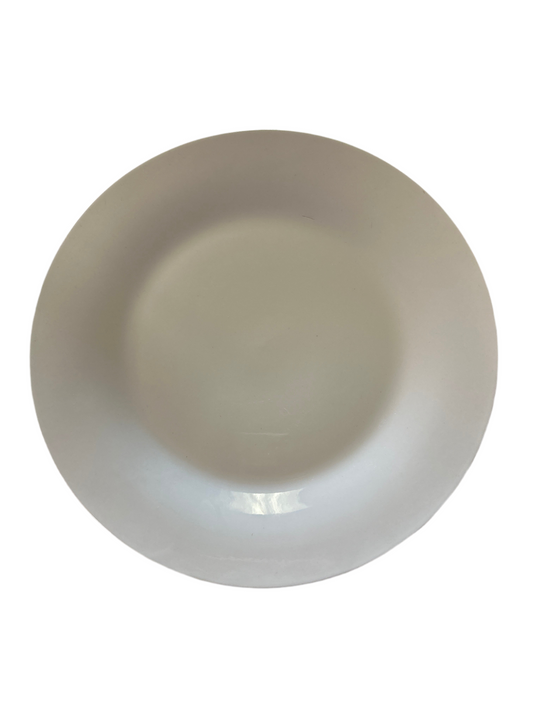 Plato Blanco Cristasl Y Rojo