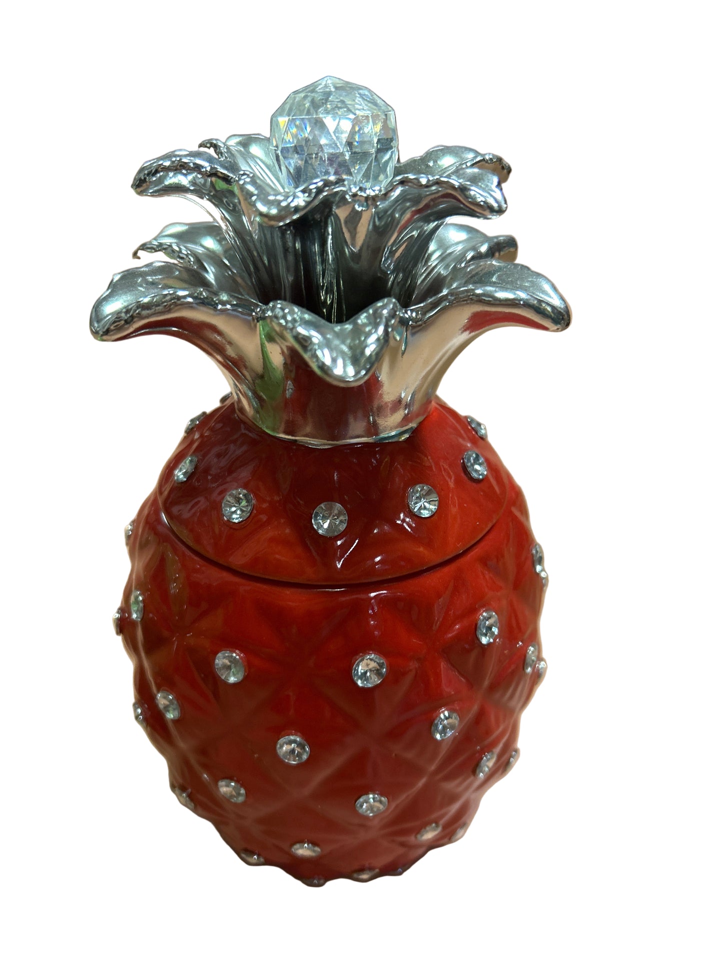 Sopera De Piña Y Blanca Con Plateado